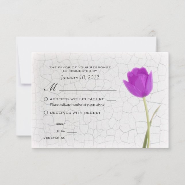Tulipes pourpres CrackPaint RSVP avec options de r (Devant)