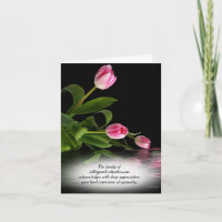 Tulipes Roses Dans La Carte de remerciements De Sy