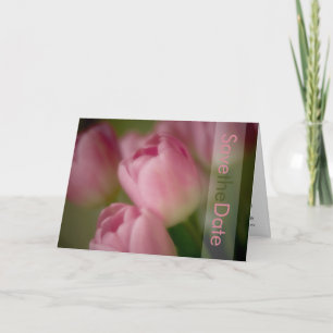 Tulipes roses Enregistrer la carte Date