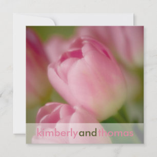 Tulipes roses ・ Faire-part de mariage