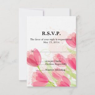 Tulipes roses Mariage floral RSVP