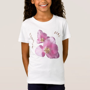 Tulipes roses Sunny Flower Girl Babydoll T-shirt