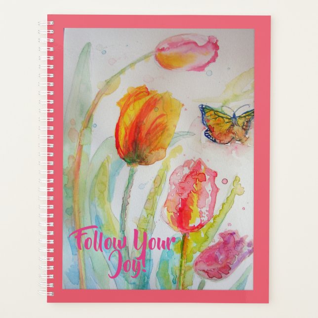 Tulipes roses Tulipes Carnet de fleurs florales (Devant)
