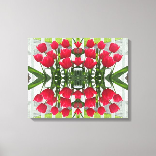 Tulipes rouges Design numérique toile enrobée (Recto)