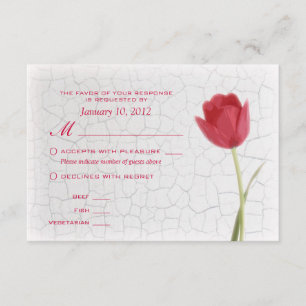 Tulipes rouges sur peinture de cracket RSVP avec o