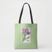Tulipes sur le Sac fourre-tout Sage