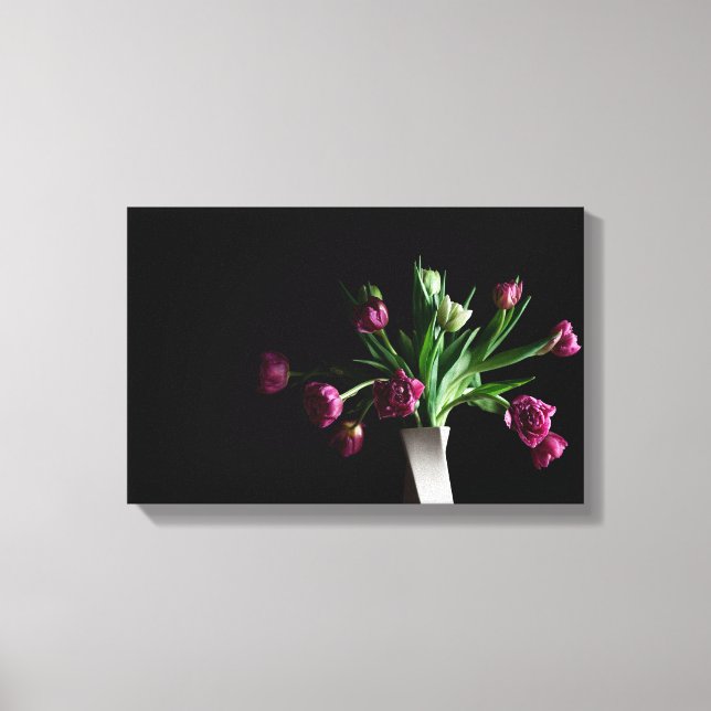Tulipes Toile Enveloppée Art (Recto)