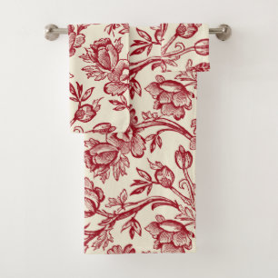 Tulipes Toile Rouge et Crème - Décor de Campagne F