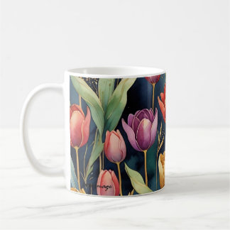 "Tulipes Twilight" Mug botanique par DAKimage