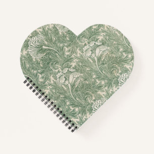Tulipes vertes William Morris Carnet spiral
