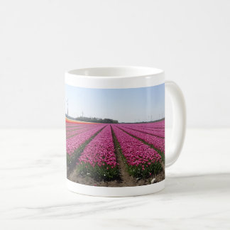 Tulipes violettes Champ Panoramique café Mug