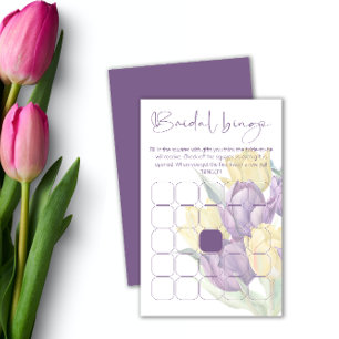 Tulipes violettes et jaunes jeu de bingo douche nu