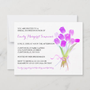 Tulipes violettes - Invitation à une fête de maria