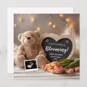 Tulips Baby Faire-part médias sociaux