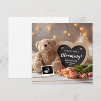 Tulips Baby Faire-part médias sociaux