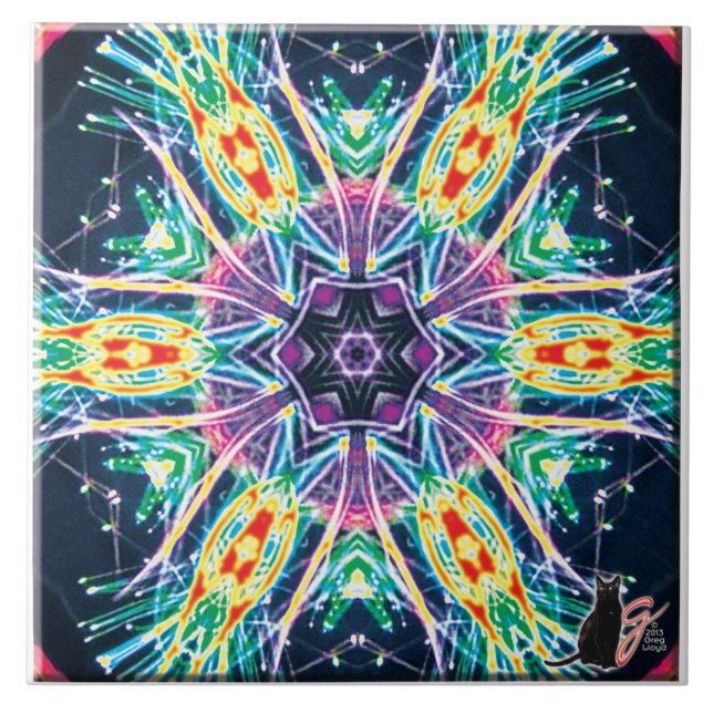 Tulips Kaleidoscope Carreaux (Devant)