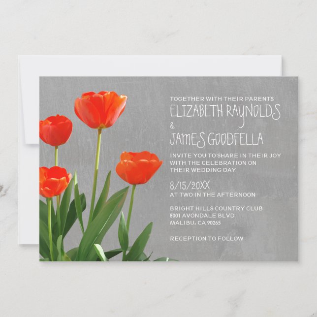 Tulips Mariages Invitations (Devant)