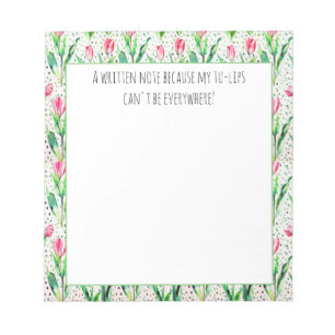 Tulips roses - carnet de lecture amusant