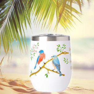 Tumbler à vin blanc Merles bleus