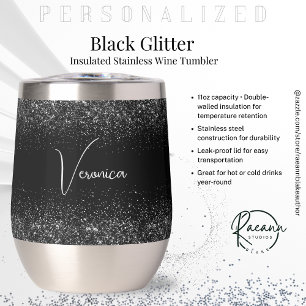 Tumbler à vin en acier inoxydable avec paillettes