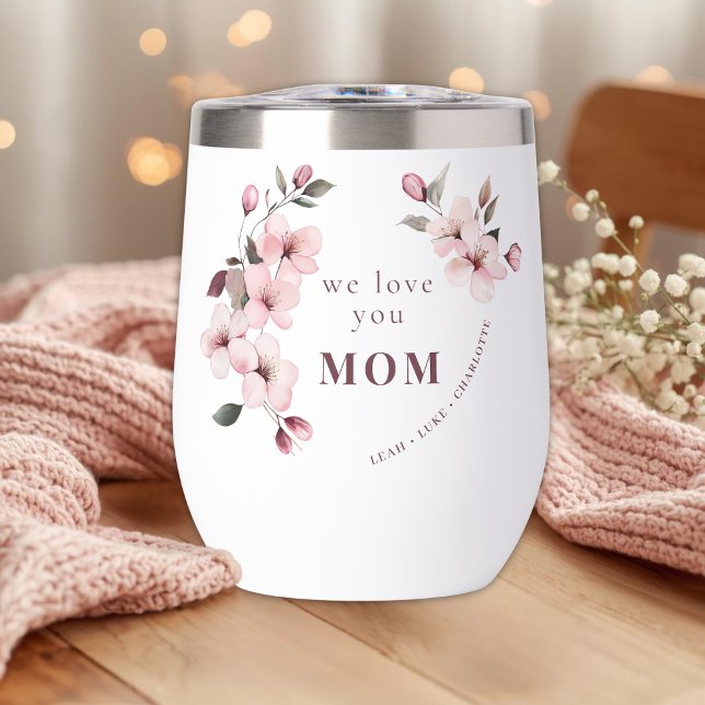 Tumbler à vin personnalisé pour la fête des mères (Créateur téléchargé)