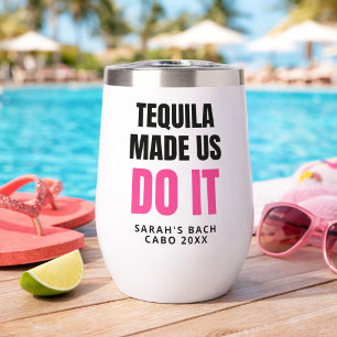 Tumbler à vin personnalisé pour soirée à Cabo Bach