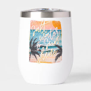 Tumbler à vin pour amoureux de la plage - Eau salé