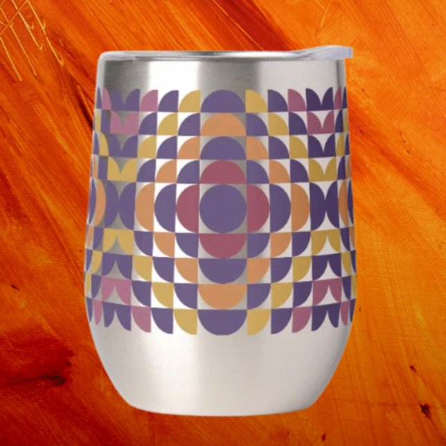 Tumbler à vin sans pied Cercles Rétro Gras (Créateur téléchargé)