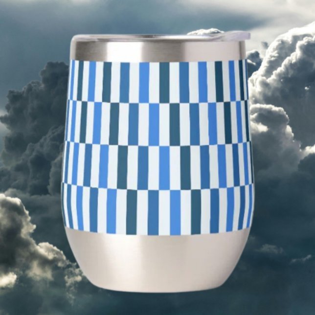 Tumbler à vin sans tige Blue Line Flow (Créateur téléchargé)
