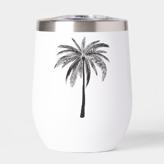 Tumbler à vin sans tige en forme de palmier