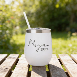Tumbler à vin thermique personnalisé pour la marié