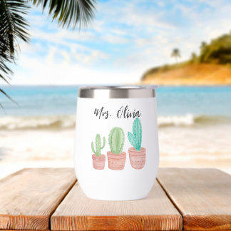 Tumbler Cactus Isolé pour la Reconnaissance des En