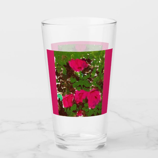 Tumbler en verre Bed of Roses (Devant)
