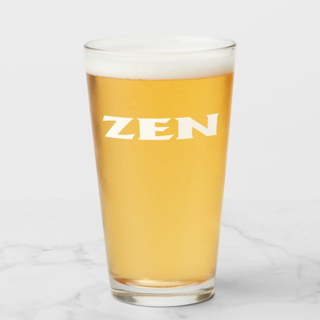 Tumbler en verre blanc Zen (Devant (rempli))