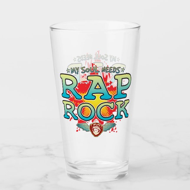 Tumbler en verre d'âme rap (Devant)