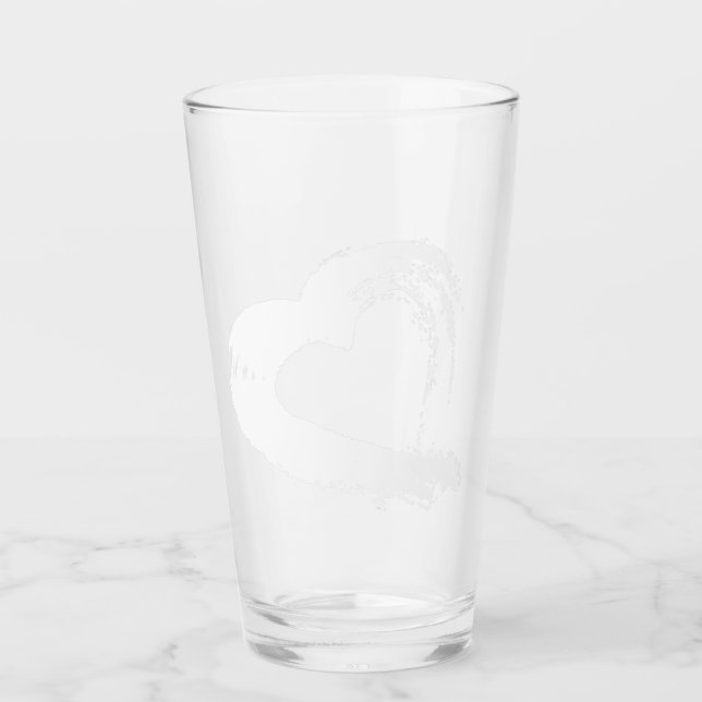 Tumbler en verre Moon Heart (Devant)