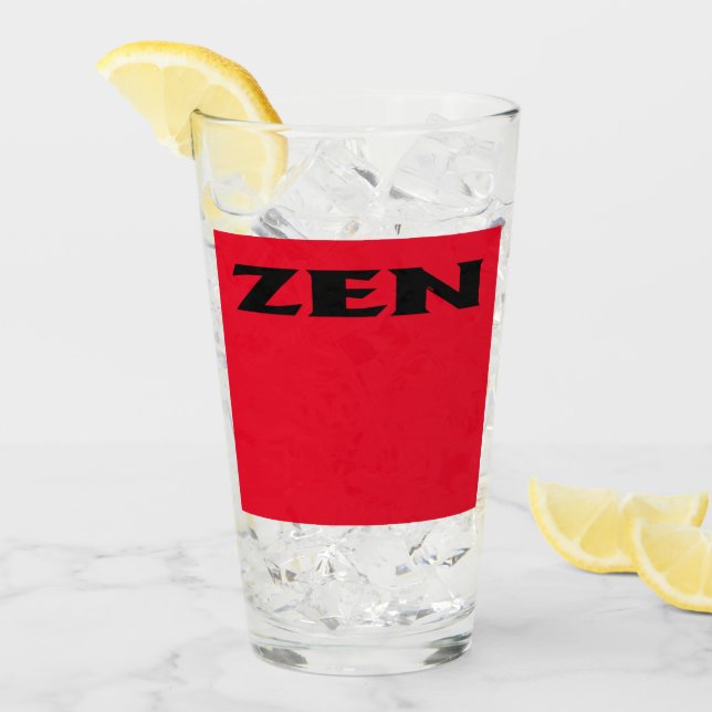 Tumbler en verre rouge Zen (Devant glace)