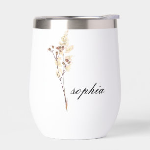 Tumbler personnalisé, Tumbler de fleurs de naissan