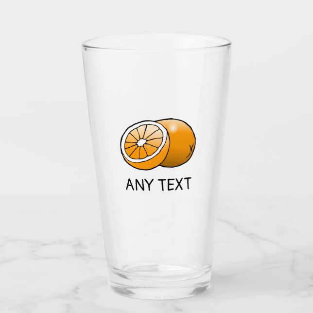 Tumblers en verre orange (Devant)