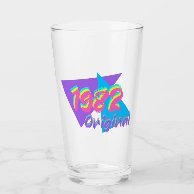 Tumblers en verre originaux 1982 (Devant)