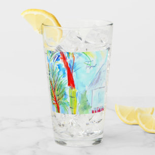 Tumblers en verre tropical