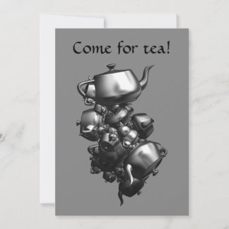 Tumbling teapots invitations à la fête du thé frac