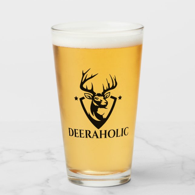 Tumblr en verre de bière de chasse aux cerfs sur m (Devant (rempli))