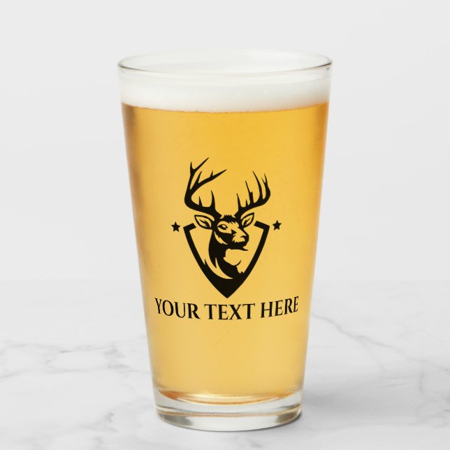 Tumblr en verre de bière de chasse aux cerfs sur m (Devant (rempli))