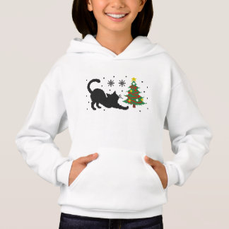 Tuna & Noël – Chat Pixel Tricoté Hoodie Fille
