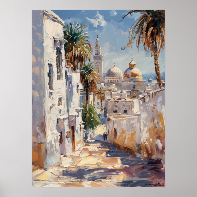 Tunis – Affiche de voyage impressionniste de Tunis (Devant)
