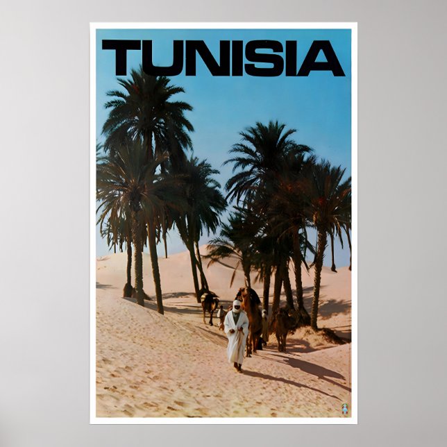 Tunisie Impression Afrique du Nord Affiche Voyage  (Devant)