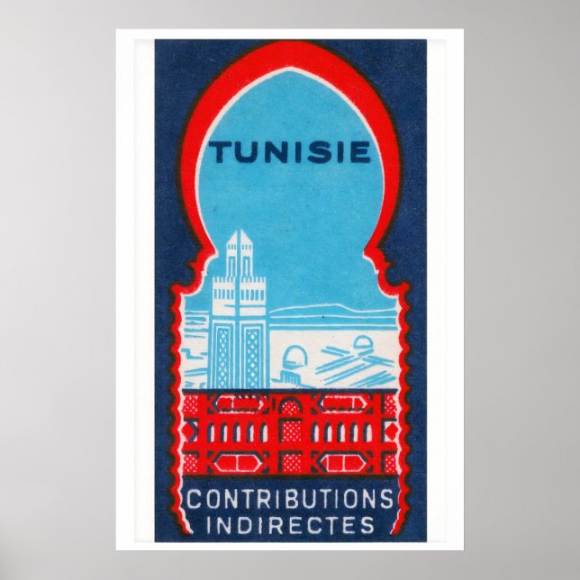 Tunisie - Impression de boîte d'allumettes - Suède (Devant)