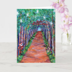 Tunnel d'arbres de Kauai avec carte Mele Kalikimak