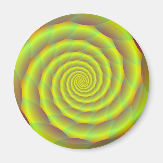 Tunnel de corde jaune enroulé par aimant (Devant)